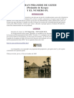 La Gran Piramide de Gizeh (Pirámide de Keops) y El Numero Pi, Como Construir Una Piramide