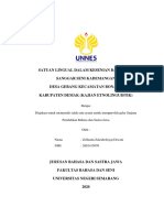 Satuan Lingual Dalam Kesenian Barongan Sanggar Seni Kademangan Desa Gebang Kecamatan Bonang Kabupaten Demak (Kajian Etnolinguistik)