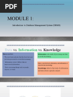 DBMS Module 1