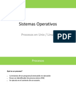 Sistemas Operativos: Procesos en Unix / Linux