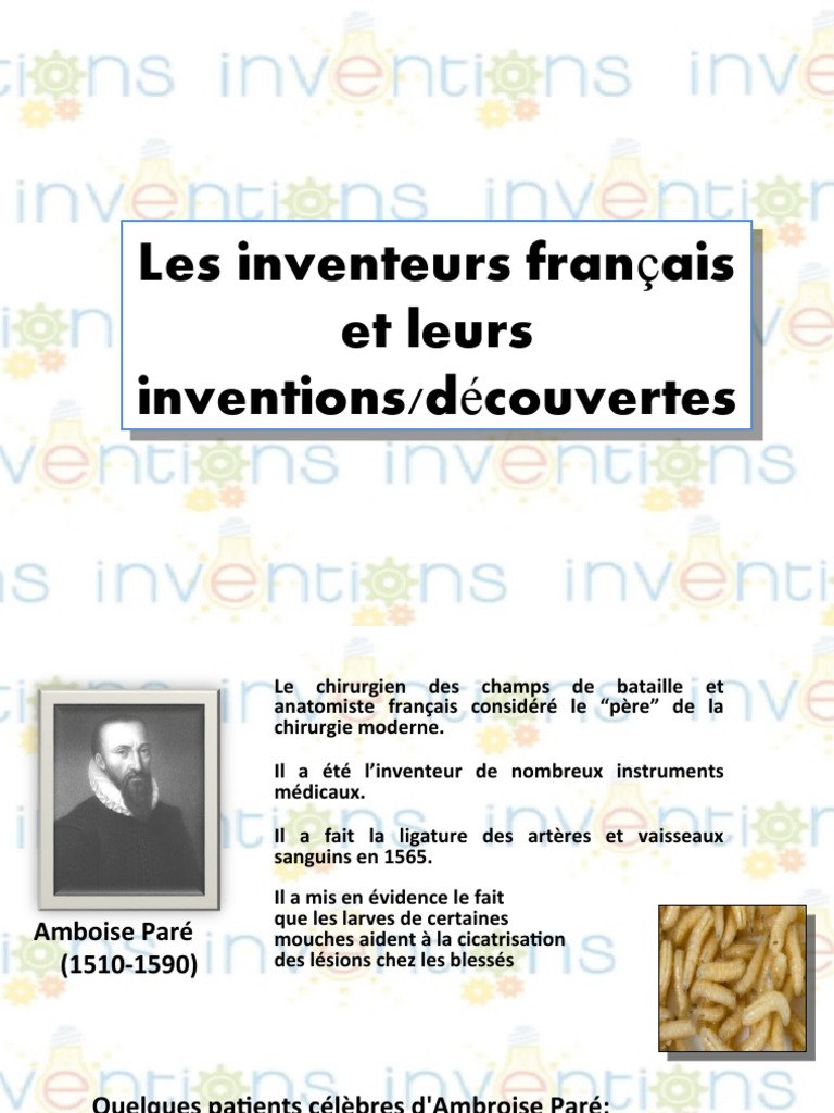 Inventeurs français et leurs inventions | PDF | Marie Curie