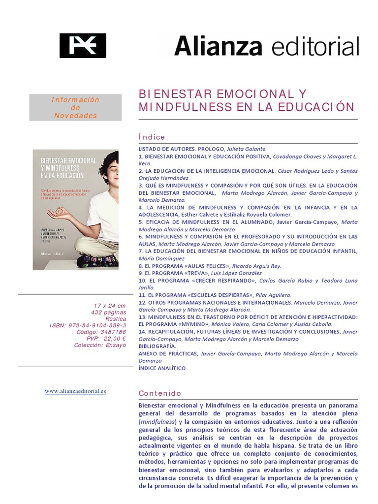 Bienestar Emocional en la Educación | PDF | Maestros | Salud mental