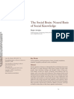 The Social Brain: Neural Basis of Social Knowledge: Ralph Adolphs
