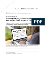 Errors a Evitar en Cv