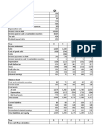 Year 0 1 2 3 4 Income Statement: Cash and Marketable Securities