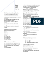 Sample Question Paper (TERM - 1) 2021-22 Class IX Science