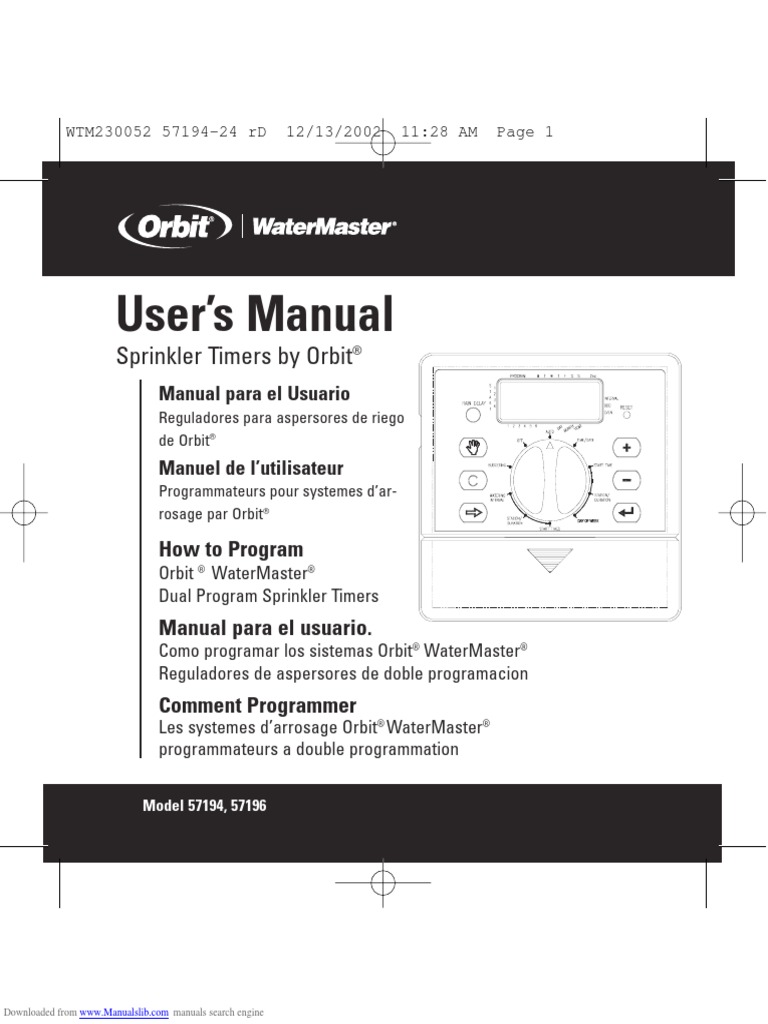 Watermaster Instructions | PDF