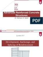 Lecture 5 09-29-2021 - Development, Anchorage & Splicing of Reinforcement