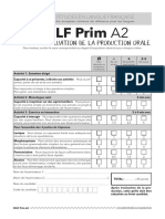 Grille Dévaluation de La Production Orale DELF Prim A2