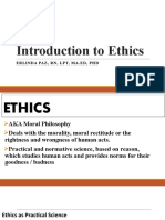 Introduction To Ethics: Erlinda Paz, RN, LPT, Ma - Ed, PHD