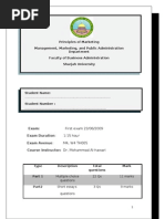 Principles of Marketing Management, Marketing, and Public Administration Department Faculty of Business Administration Sharjah University