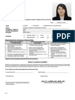 Access Pass Form Application: Type Name Company / Agency Facility/Substation Purpose
