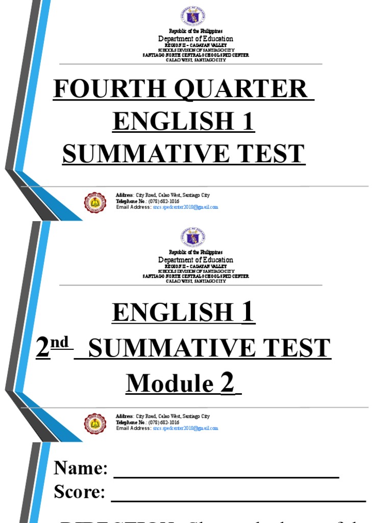 English 4TH Quarter Summative Test 2 Final | PDF