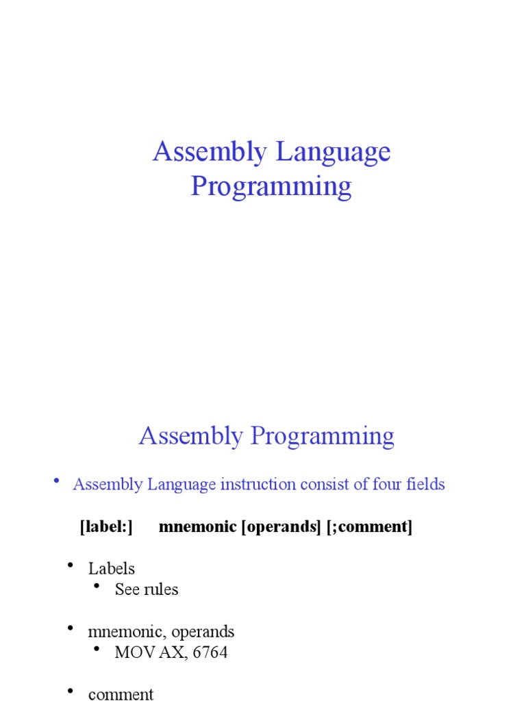 Assembly Language Programming | PDF | Binary Coded Decimal | Byte