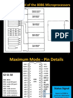 Software Model of the 8086 Microprocessor Maximum Mode Pin Details