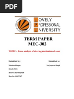 Download Force Analysis of Steering Mechanism of a Car by anon_562203935 SN53547504 doc pdf