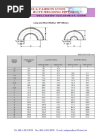 Elbow Dimensions Chart: 45° & 90° | PDF | Pipe (Fluid Conveyance ...