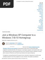 Join A Windows XP Computer To A Windows 7-8-10 Homegroup