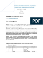 Cs. Programa Del Curso de Ampliación Ucv. Infecciones en Las Embarazadas