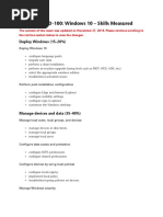 Exam MD-100: Windows 10 - Skills Measured