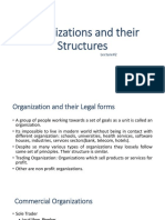 Organizations and Their Structures: Lecture#2