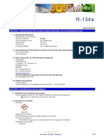 Ficha de Seguridad R 134a Gas Servei Sa