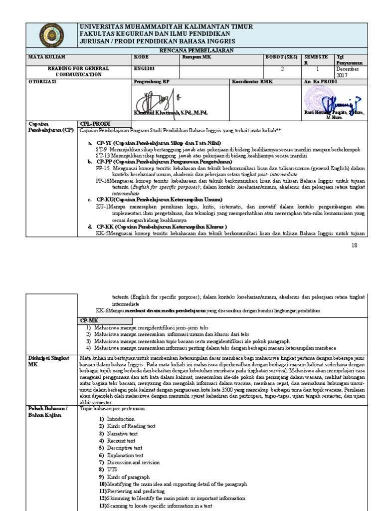 Reading For General Communication Pdf