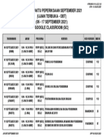 SEPTEMBER 2021 UJIAN TERBUKA JADUAL