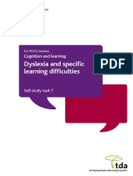 Dyslexia and Specific Learning Difficulties