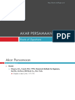 Matematika Teknik Akar Persamaan