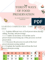 Different Ways of Food Preservation: Ms. Marie Cristian Mae C. Paminsan