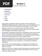 Polymorphism Inheritance Encapsulation Abstraction Class Object Method