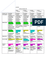 Rotina semanal pré-escola