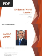 Evidence: World Leaders: By: Edwin Giovanny Guacaneme English 6 Bogota, 2021