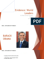 Evidence: World Leaders: By: Edwin Giovanny Guacaneme English 6 Bogota, 2021