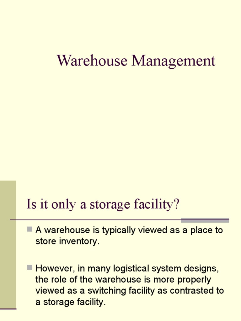 10 Warehouse Management | PDF