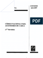 Norma venezolana para ascensores de carga COVENIN 623