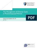 The Management of Ovarian Cysts Postmenopouse