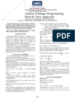 Optimum Solution of Integer Programming Problem by New Approach