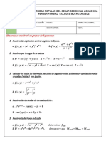 Tercer Parcial Calculo Multivariable