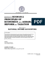 ECON1011 Principles of Economics Agrarian Reform Taxation: National Income Accounting