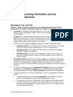 Uses of Accounting Information and The Financial Statements