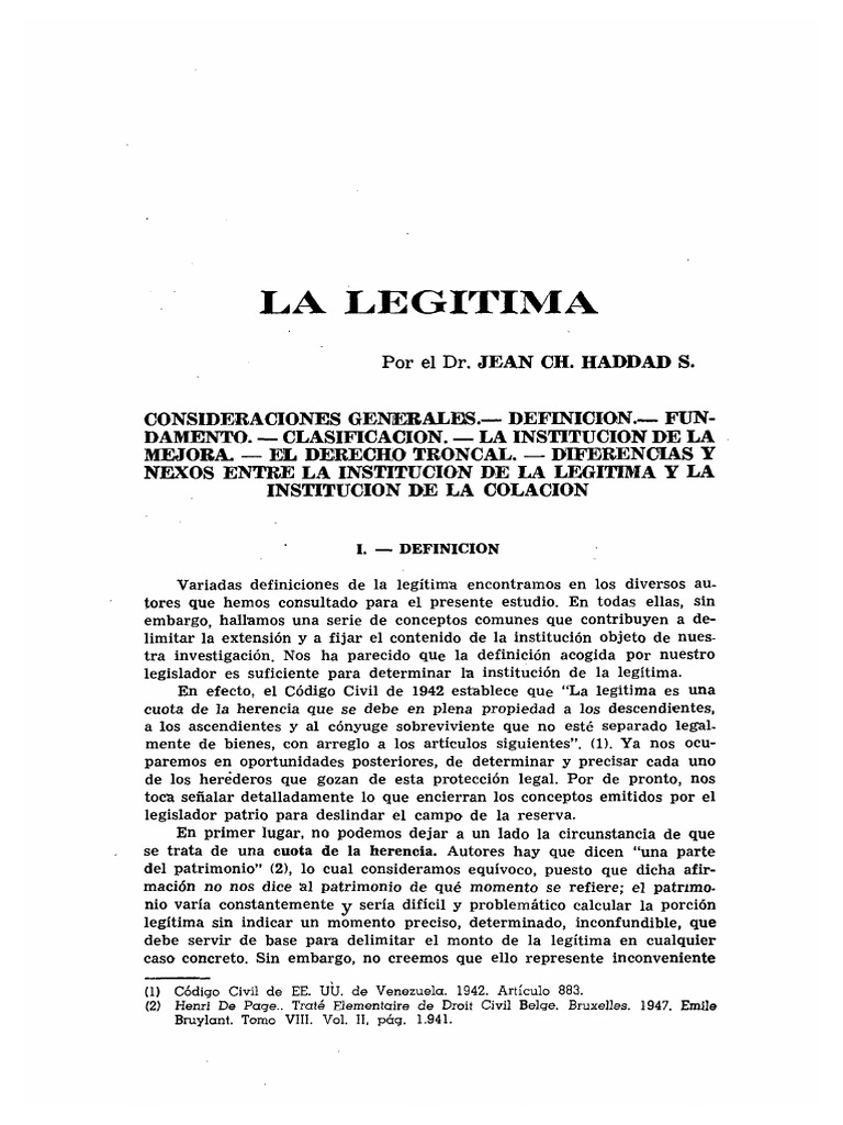 La Legitima | PDF | Herencia | Justicia