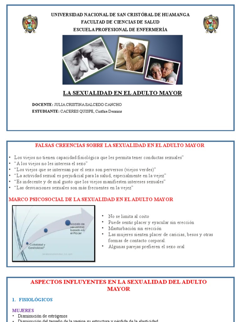 Sexualidad en El Adulto Mayor | PDF | La sexualidad humana | Vejez