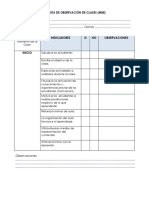 Pauta de Observación de Clases