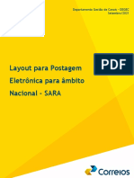 Layout para Postagem Eletrônica para Âmbito Nacional - SARA