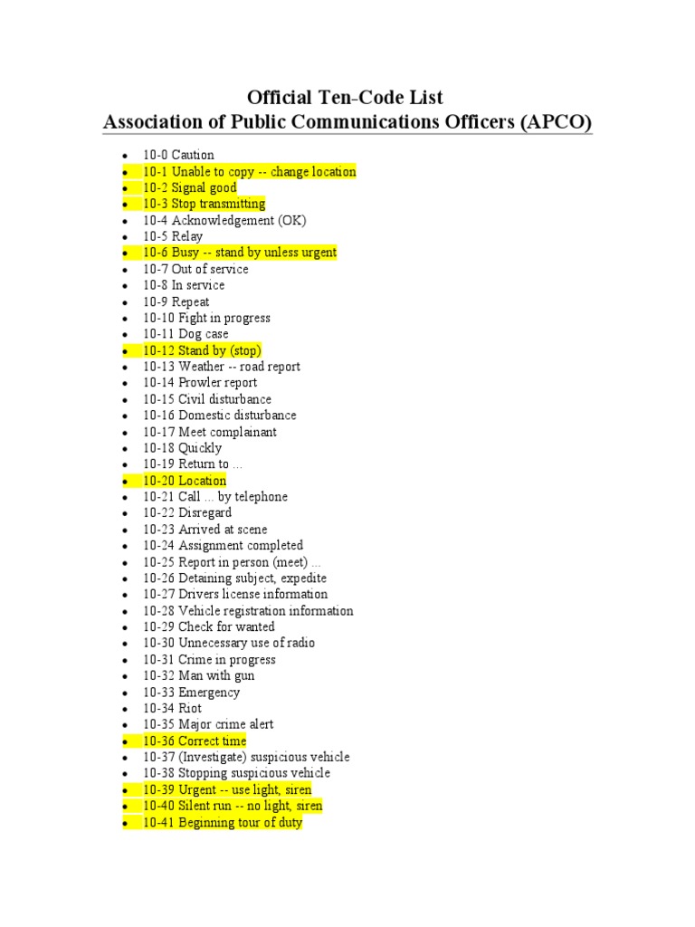 official-ten-code-list-association-of-public-communications-officers