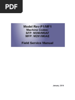 Model Rev-P1/MF1: Machine Codes: SFP: M290/M0AF MFP: M291/M0AE