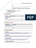 Business Requirements Document Section Template