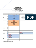 Timetable Year2 Sem 2